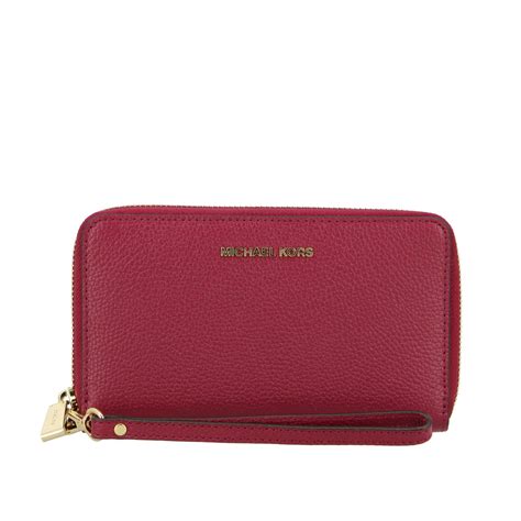 michael kors large wallet on a chain|Michael Kors dark cherry wallet.